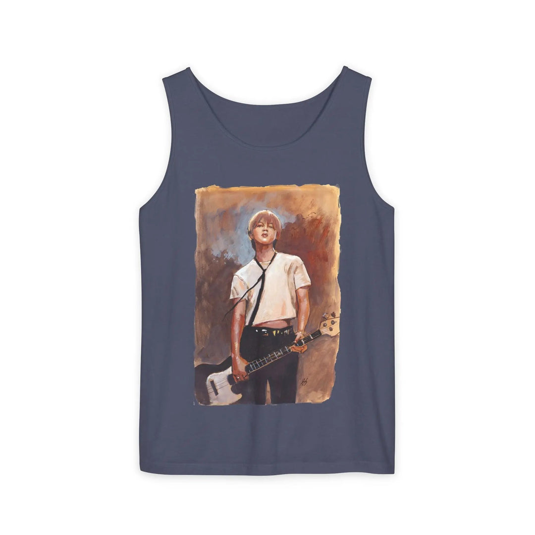 Jimin of BTS Smeraldo Garden Marching Band Tee Shirt Handpainted Image Printify - Adam Benet Shaw