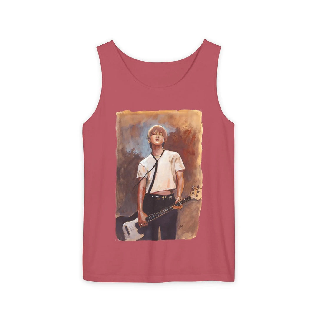 Jimin of BTS Smeraldo Garden Marching Band Tee Shirt Handpainted Image Printify - Adam Benet Shaw