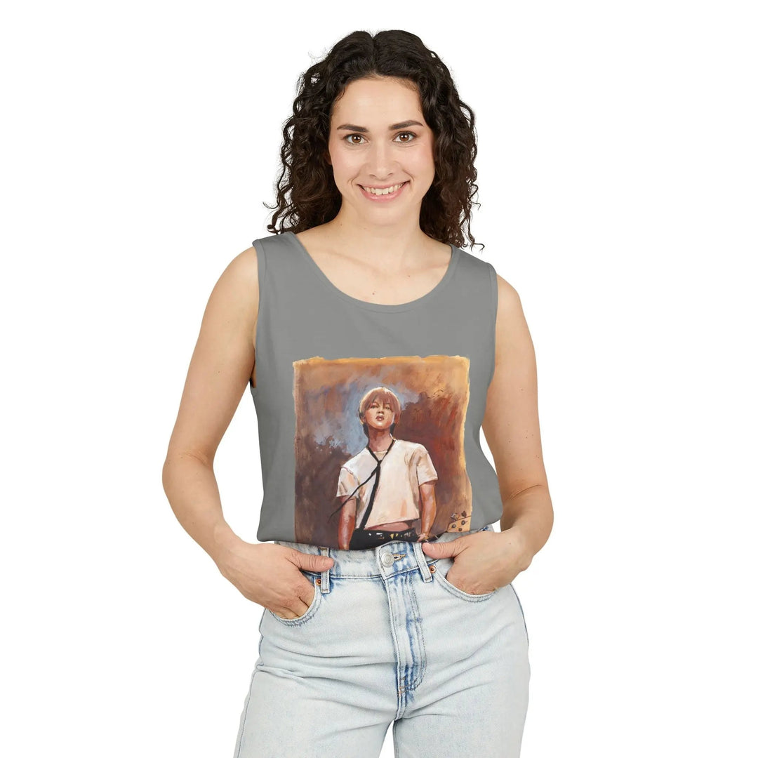 Jimin of BTS Smeraldo Garden Marching Band Tee Shirt Handpainted Image Printify - Adam Benet Shaw