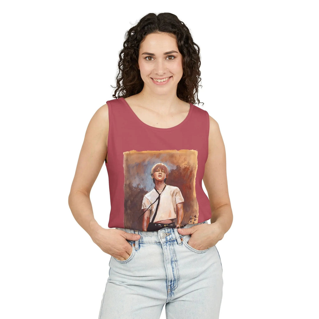 Jimin of BTS Smeraldo Garden Marching Band Tee Shirt Handpainted Image Printify - Adam Benet Shaw