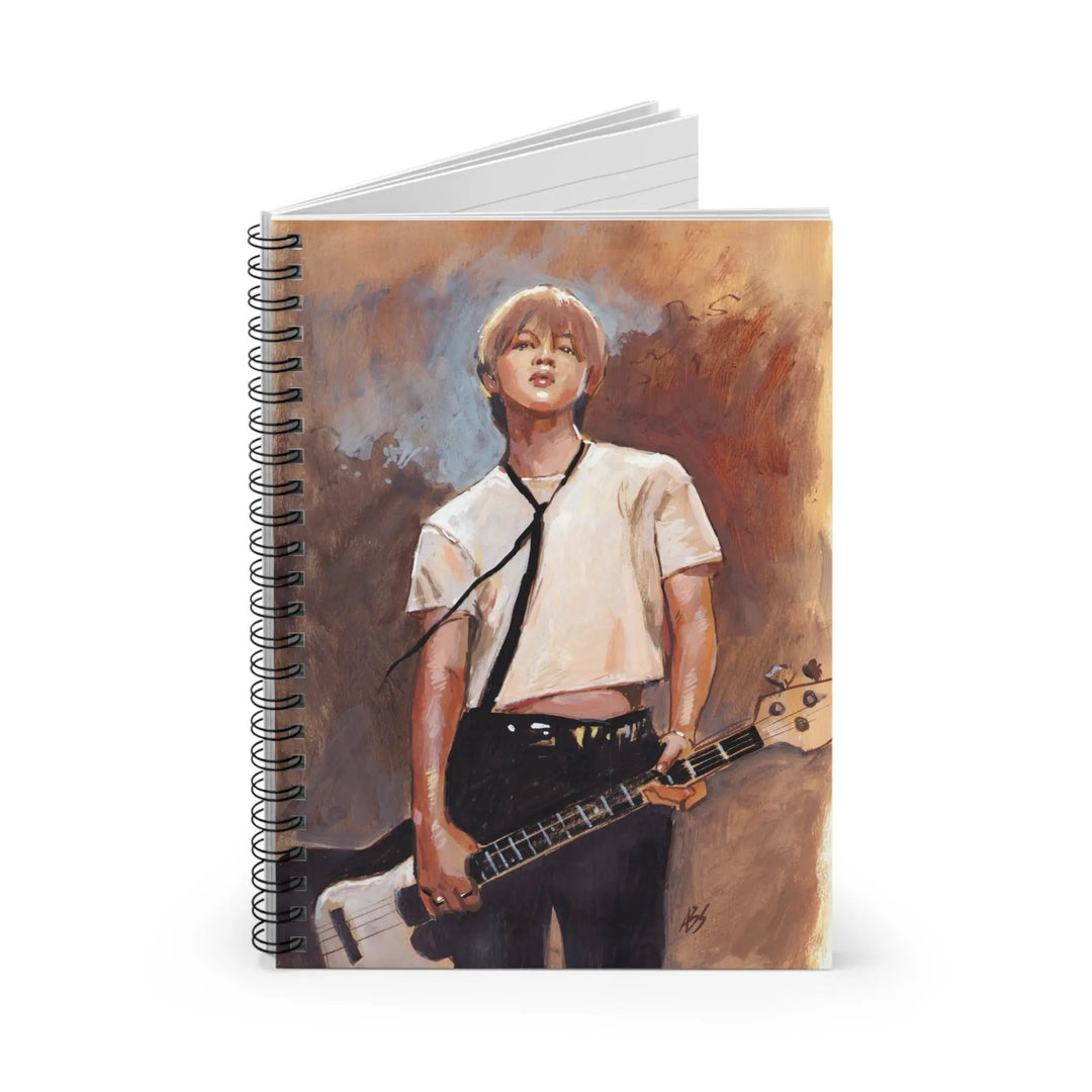 Jimin of BTS Spiral Notebook Featuring Painting by Adam Benet Shaw Printify - Adam Benet Shaw