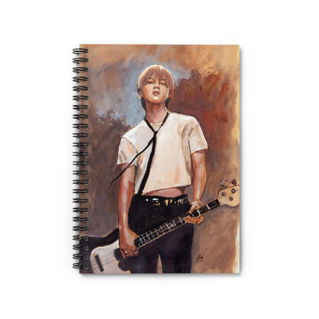 Jimin of BTS Spiral Notebook Featuring Painting by Adam Benet Shaw Printify - Adam Benet Shaw