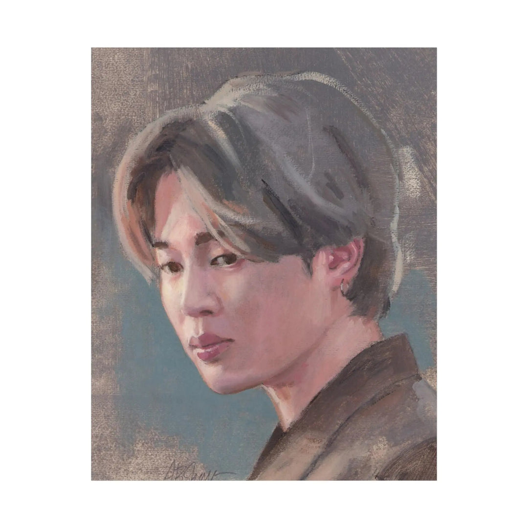Jimin of BTS print of painting Printify - Adam Benet Shaw