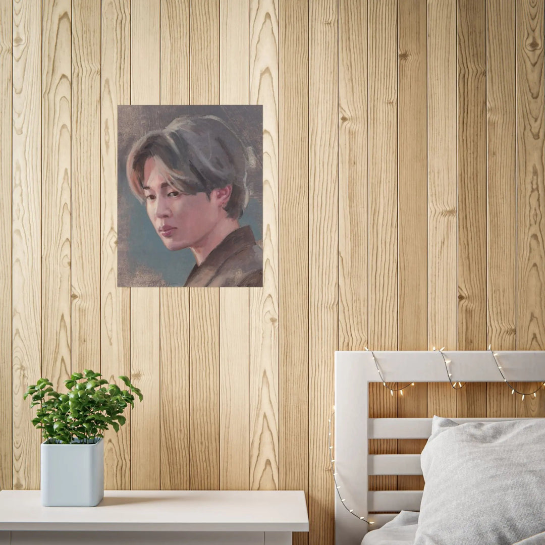 Jimin of BTS print of painting Printify - Adam Benet Shaw