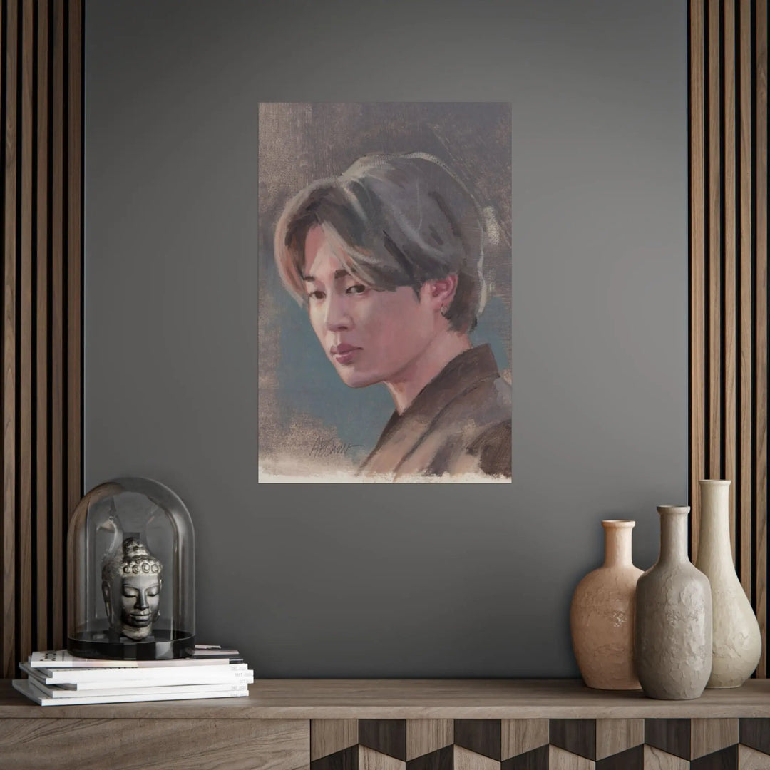 Jimin of BTS print of painting Printify - Adam Benet Shaw
