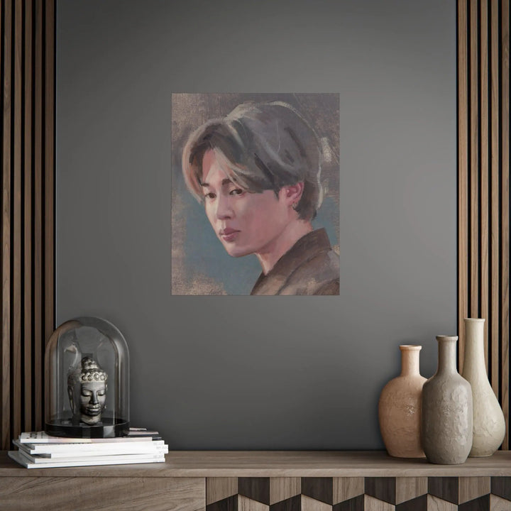Jimin of BTS print of painting Printify - Adam Benet Shaw