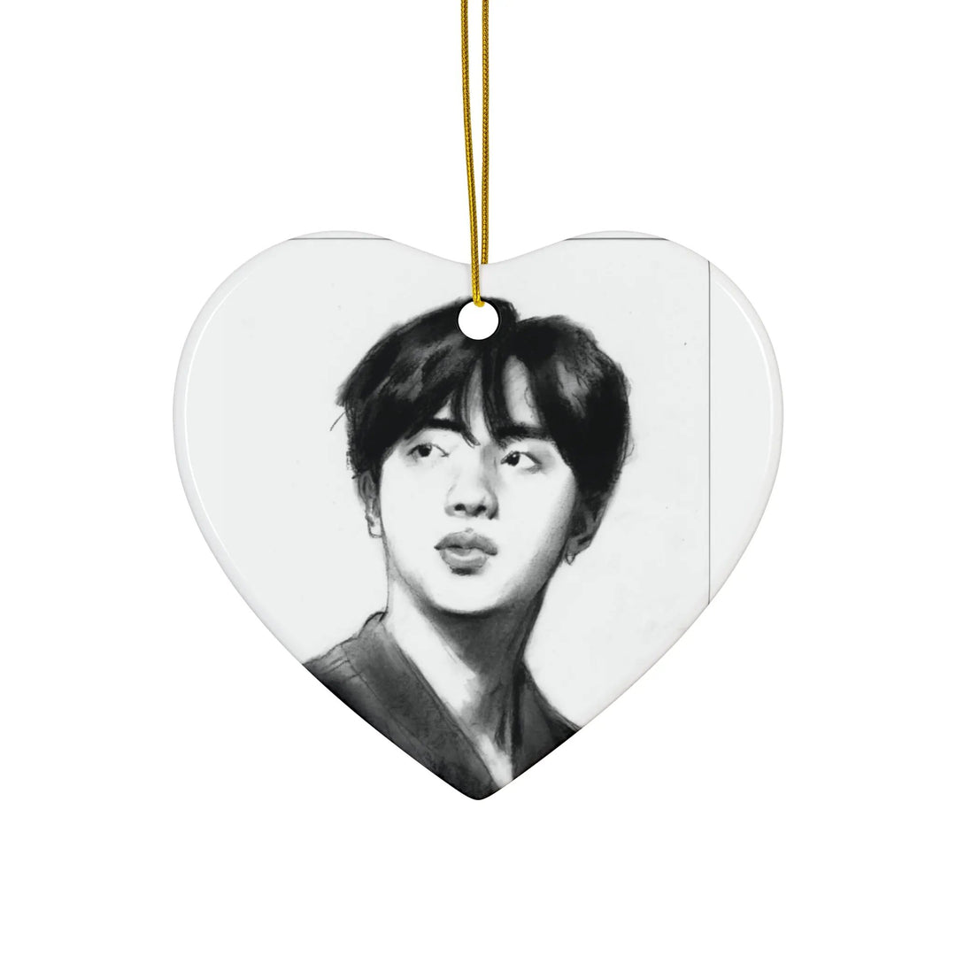 Jin of BTS - Christmas Tree Ornament Printify - Adam Benet Shaw