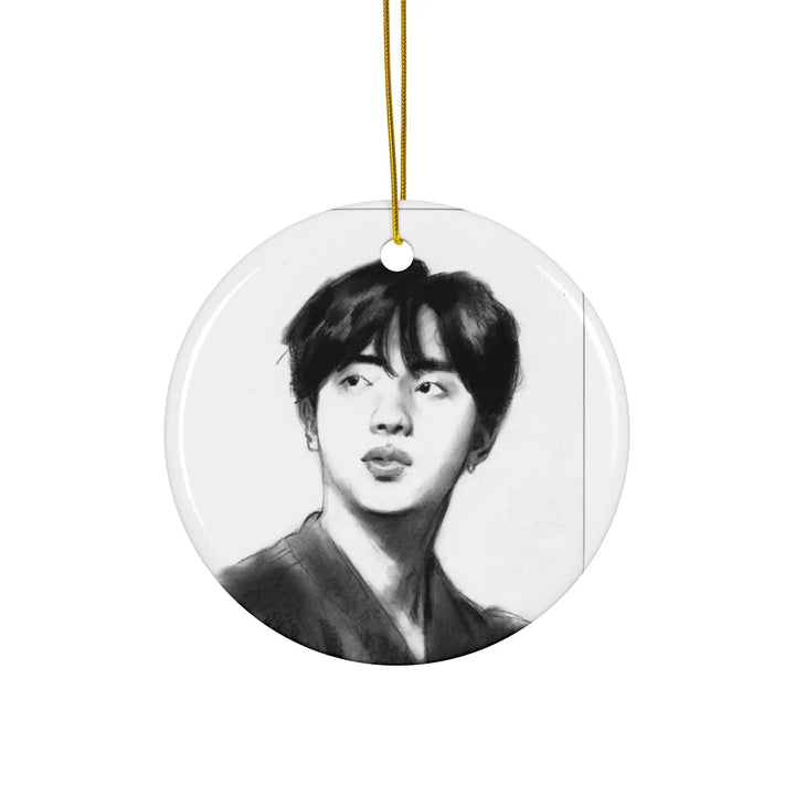 Jin of BTS - Christmas Tree Ornament Printify - Adam Benet Shaw