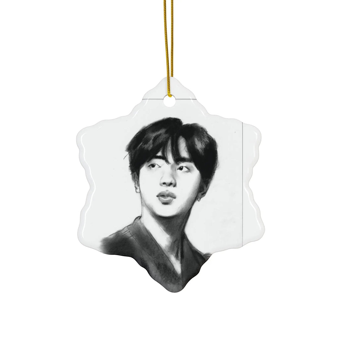 Jin of BTS - Christmas Tree Ornament Printify - Adam Benet Shaw