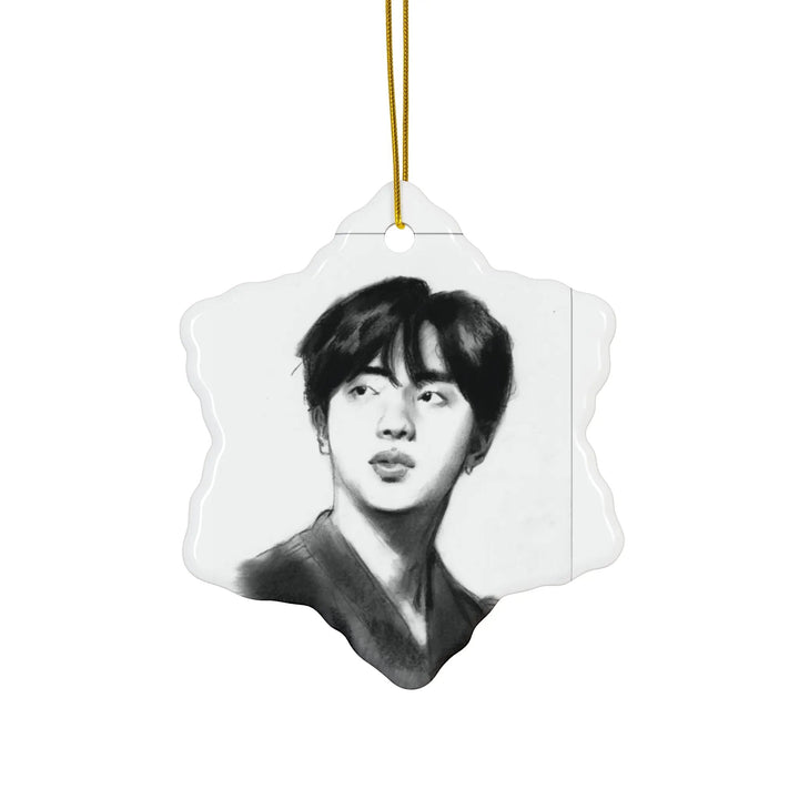 Jin of BTS - Christmas Tree Ornament Printify - Adam Benet Shaw