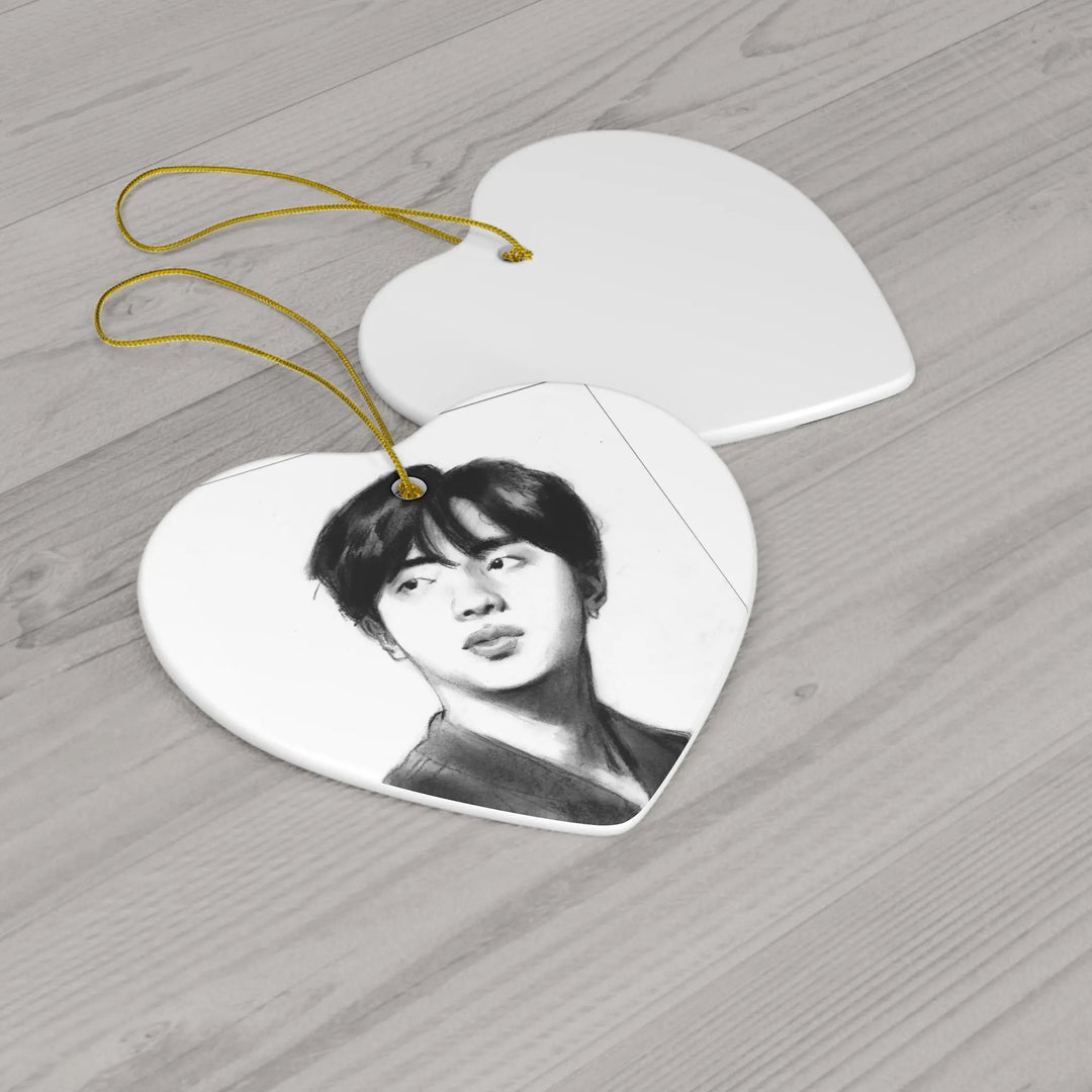 Jin of BTS - Christmas Tree Ornament Printify - Adam Benet Shaw