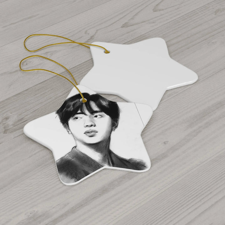 Jin of BTS - Christmas Tree Ornament Printify - Adam Benet Shaw