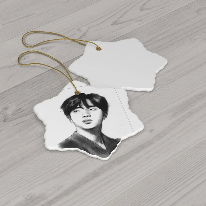 Jin of BTS - Christmas Tree Ornament Printify - Adam Benet Shaw
