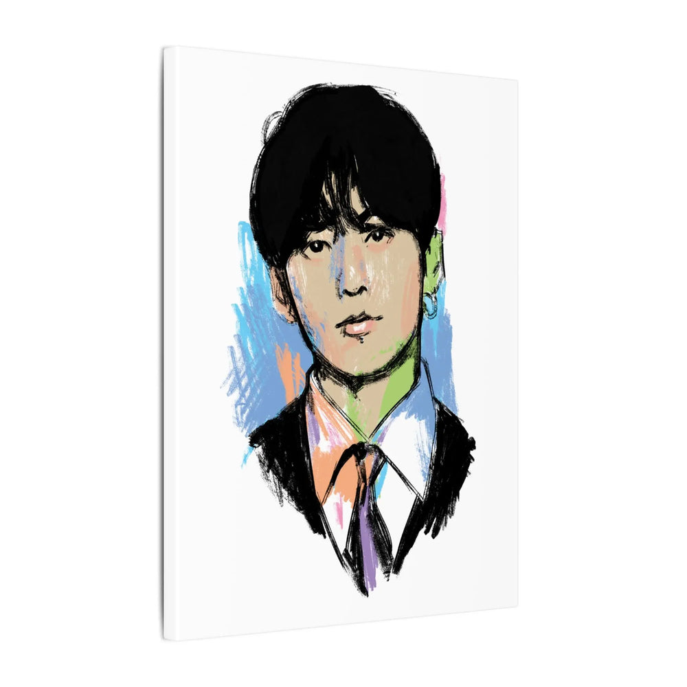 Jungkook Portrait Canvas Print Printify - Adam Benet Shaw