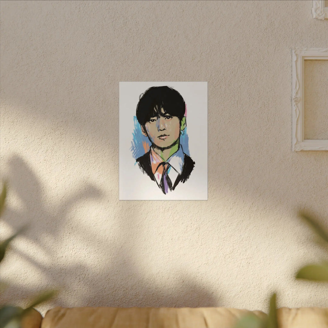 Jungkook Portrait Canvas Print Printify - Adam Benet Shaw