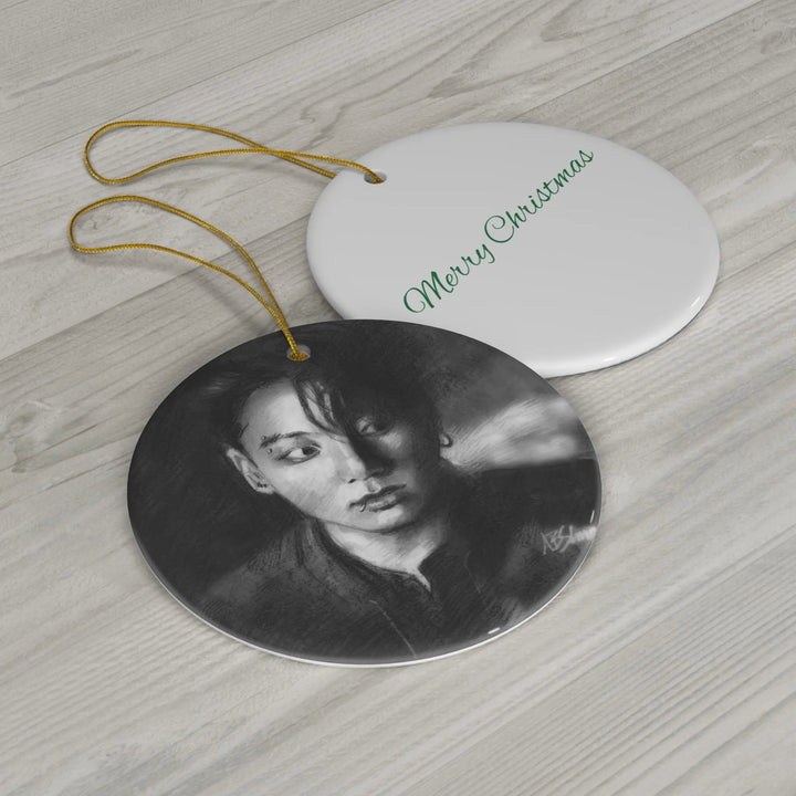 Jungkook of BTS - Christmas Ornament Printify - Adam Benet Shaw