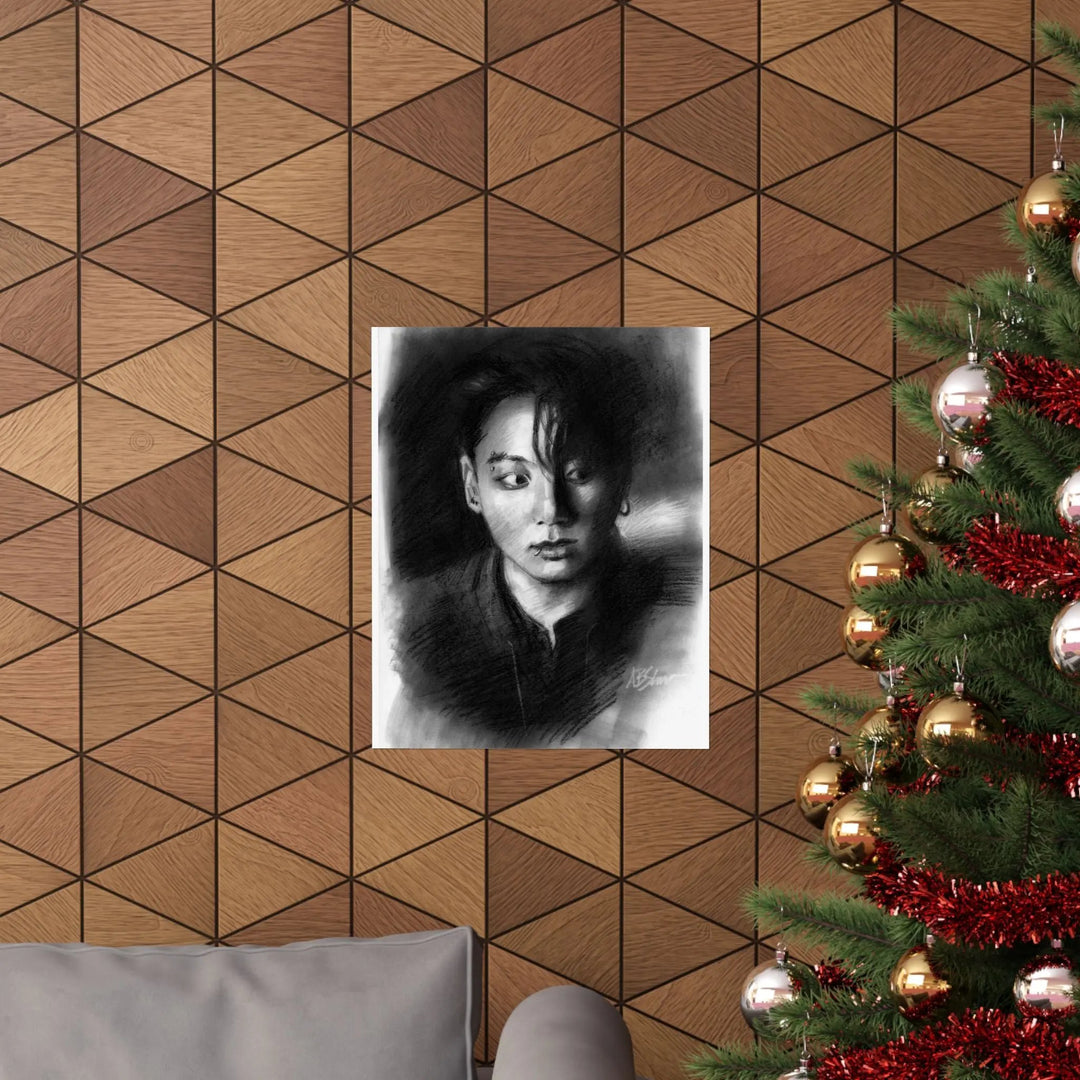 Jungkook of BTS - Poster Printify - Adam Benet Shaw