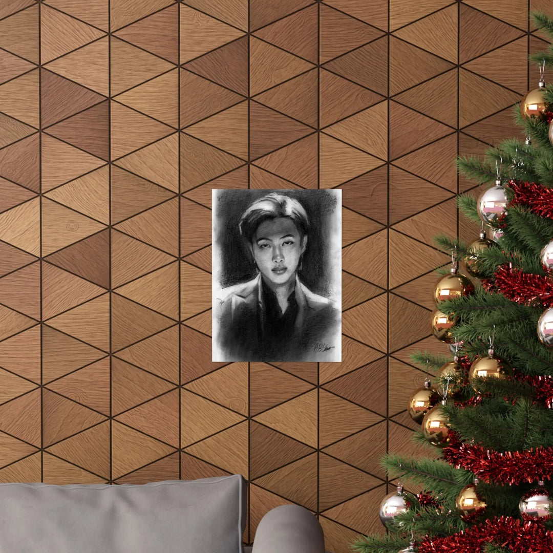 K-Pop Matte Vertical Posters, Original Art reproduction  BTS Kim Namjoon Leader Rapper RM Rap Monster, D 50, Wall Art Decor, Music Fan Gift Printify - Adam Benet Shaw