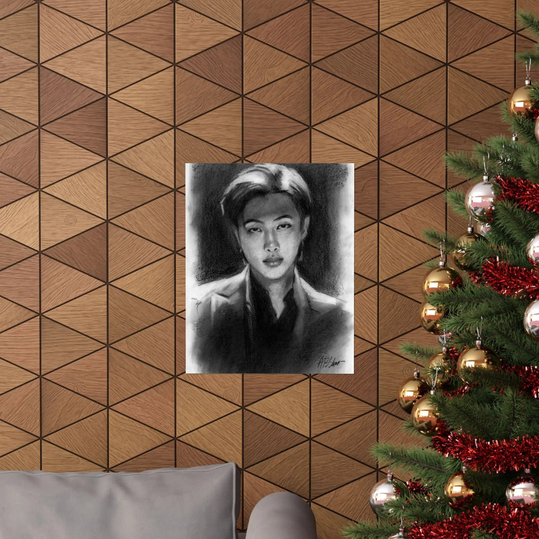 K-Pop Matte Vertical Posters, Original Art reproduction  BTS Kim Namjoon Leader Rapper RM Rap Monster, D 50, Wall Art Decor, Music Fan Gift Printify - Adam Benet Shaw