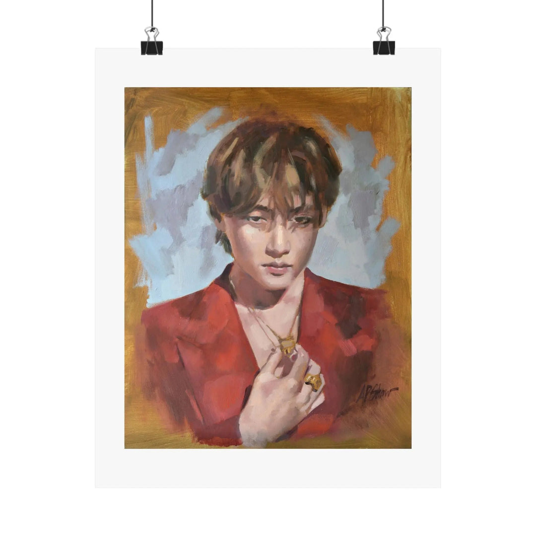 Layover with V of BTS - Poster Printify - Adam Benet Shaw