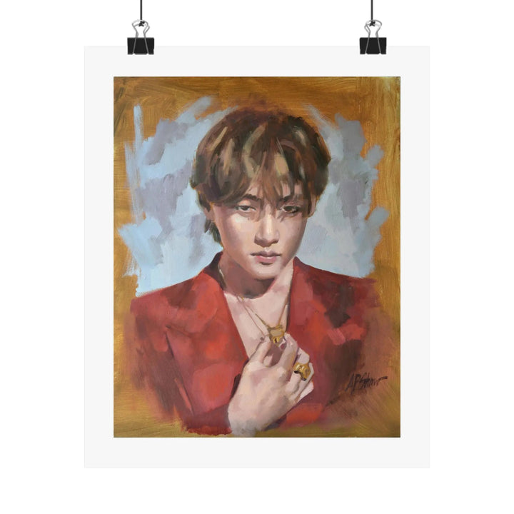 Layover with V of BTS - Poster Printify - Adam Benet Shaw