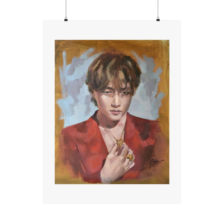 Layover with V of BTS - Poster Printify - Adam Benet Shaw