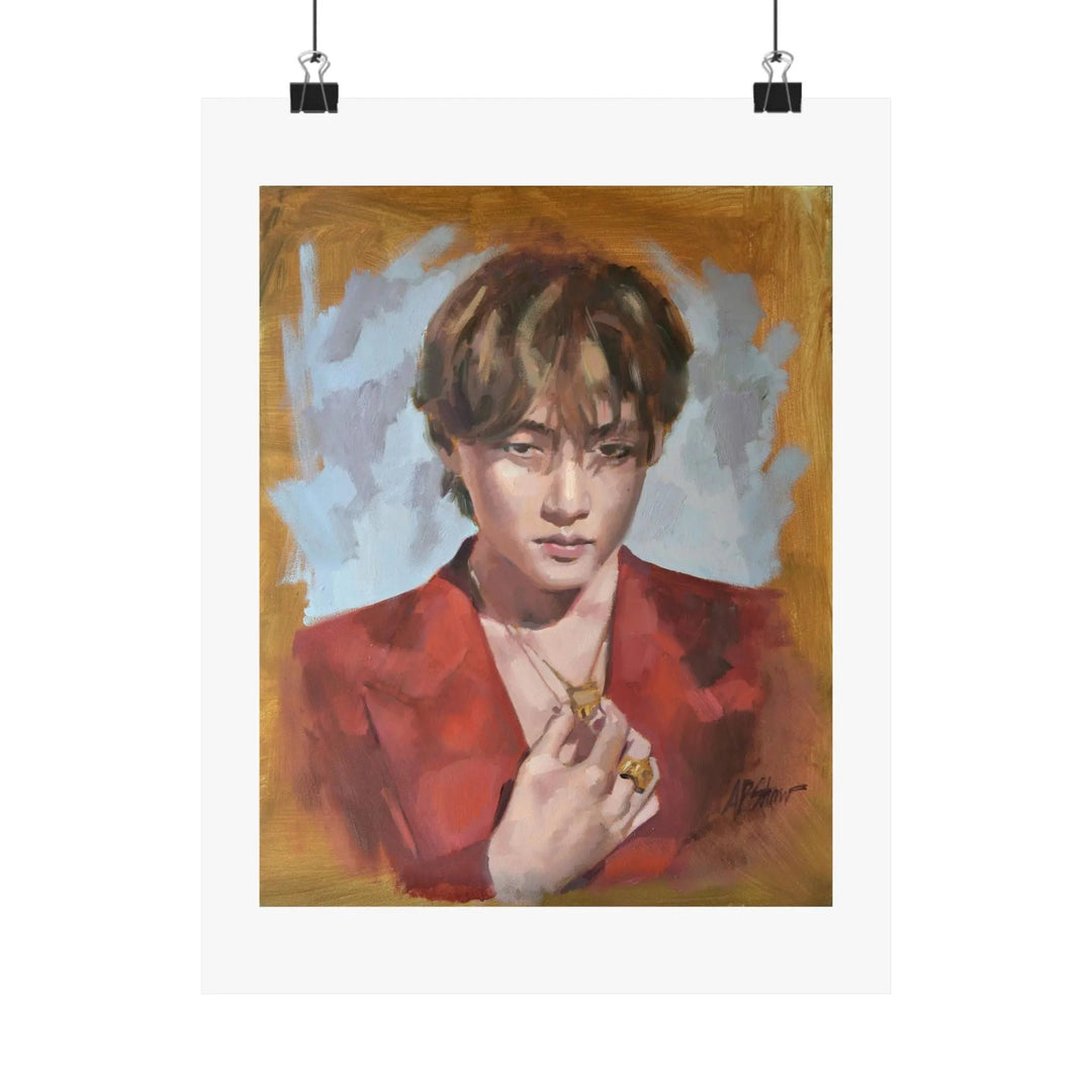 Layover with V of BTS - Poster Printify - Adam Benet Shaw