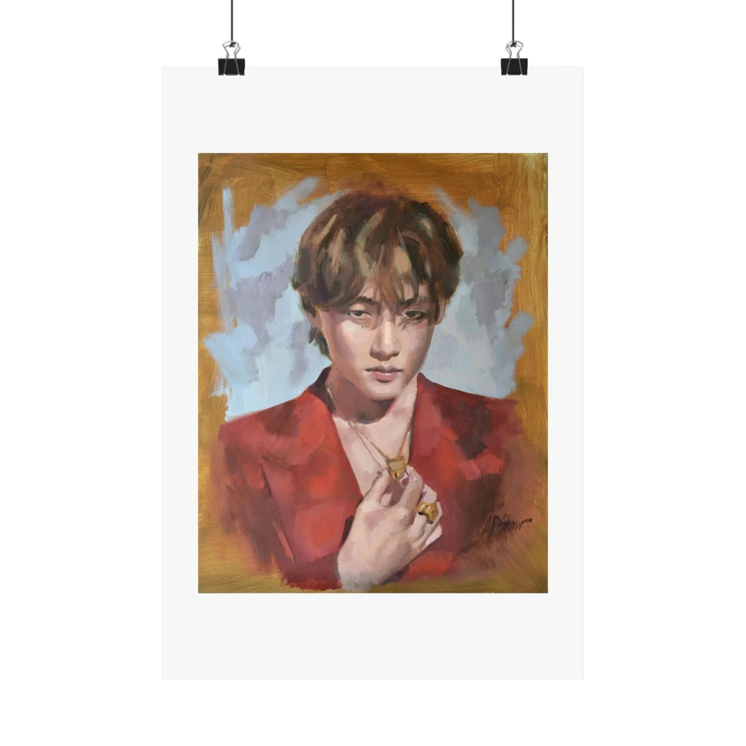 Layover with V of BTS - Poster Printify - Adam Benet Shaw