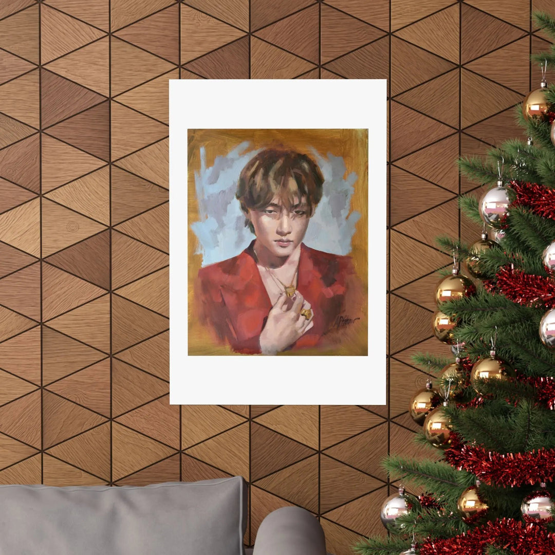 Layover with V of BTS - Poster Printify - Adam Benet Shaw