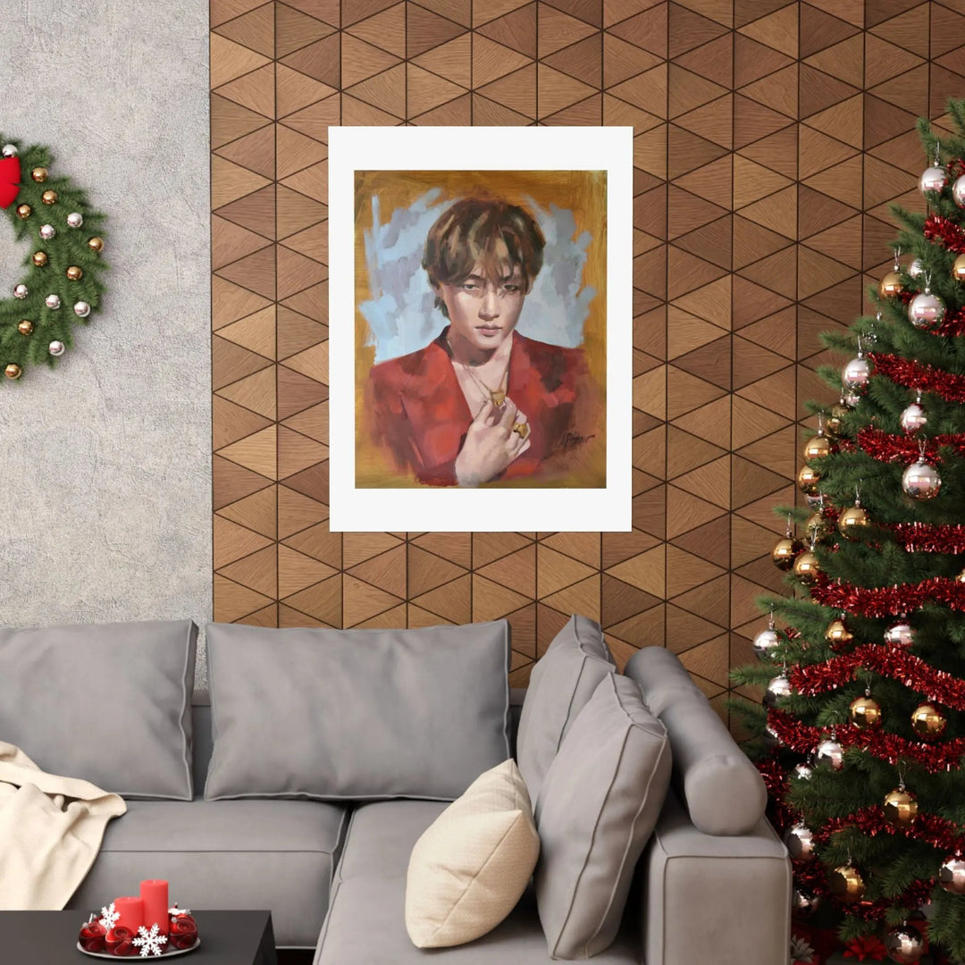 Layover with V of BTS - Poster Printify - Adam Benet Shaw