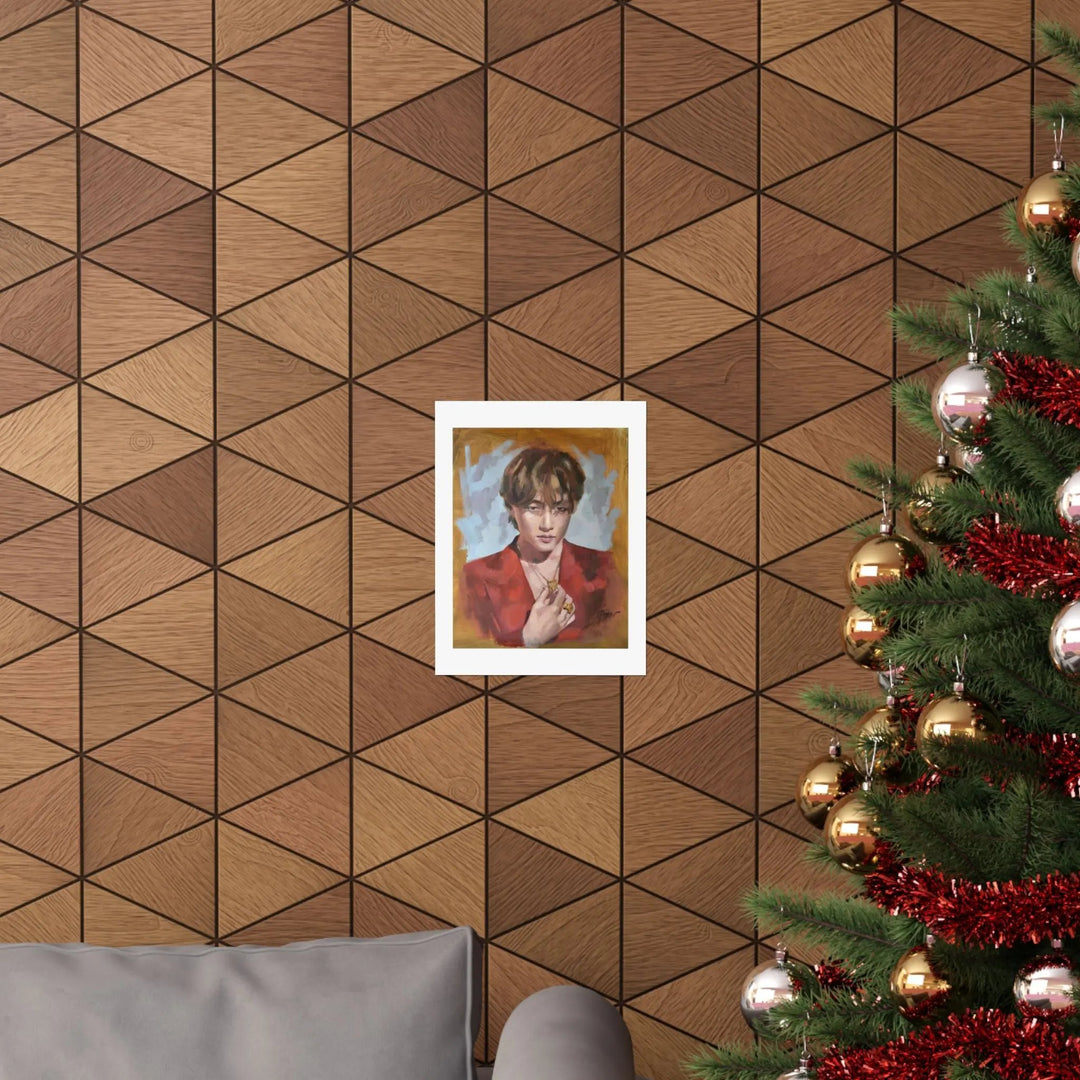 Layover with V of BTS - Poster Printify - Adam Benet Shaw