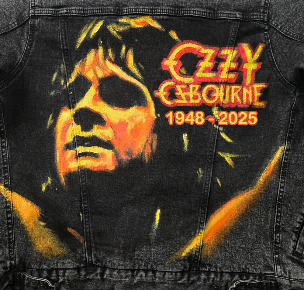 Memorial Custom Denim Jacket – Hand-Painted Airbrushed Portrait Jacket Pop Brush - Adam Benet Shaw