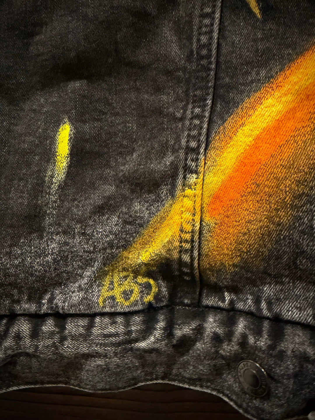 Ozzy Osbourne Denim Jacket – Hand-Painted Airbrushed Ozzy Jacket Pop Brush - Adam Benet Shaw