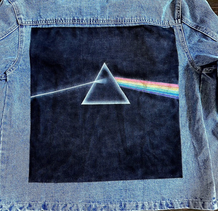 Airbrushed and hand-painted detail on Pink Floyd jacket