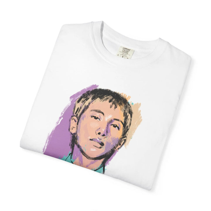 Portrait Art T-Shirt — Colorful Watercolor Male Face Graphic Tee Printify - Adam Benet Shaw
