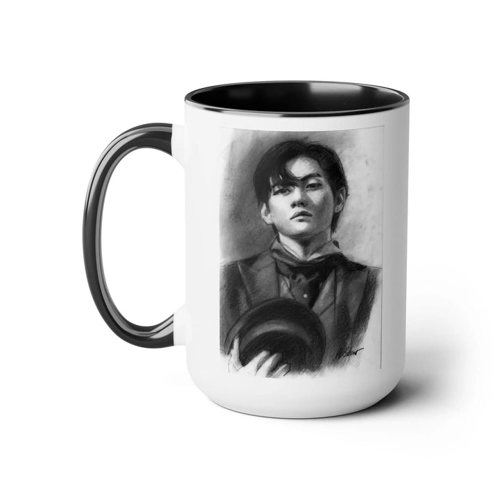 Rainy Day Coffee or Tea with V Coffee Mugs, 15oz Printify - Adam Benet Shaw