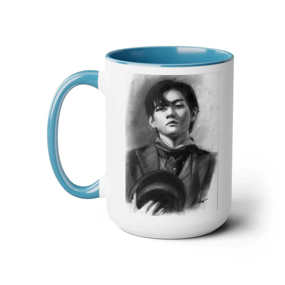 Rainy Day Coffee or Tea with V Coffee Mugs, 15oz Printify - Adam Benet Shaw