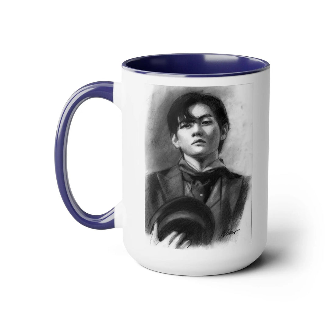 Rainy Day Coffee or Tea with V Coffee Mugs, 15oz Printify - Adam Benet Shaw