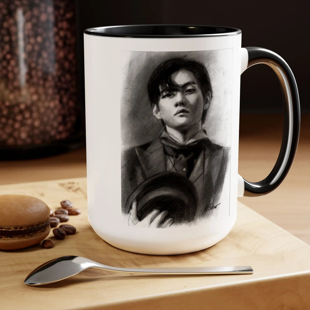 Rainy Day Coffee or Tea with V Coffee Mugs, 15oz Printify - Adam Benet Shaw
