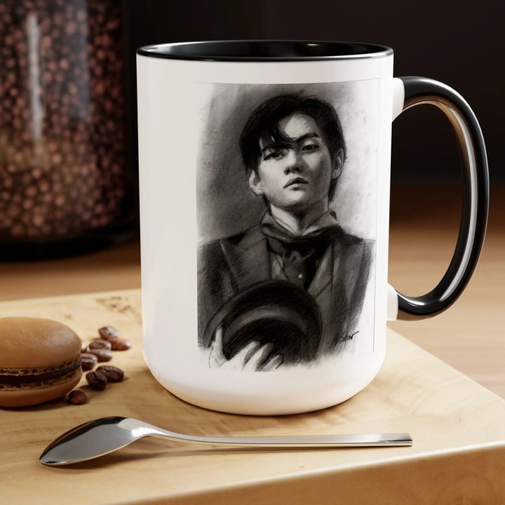 Rainy Day Coffee or Tea with V Coffee Mugs, 15oz Printify - Adam Benet Shaw