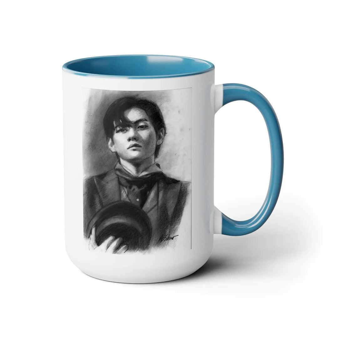 Rainy Day Coffee or Tea with V Coffee Mugs, 15oz Printify - Adam Benet Shaw