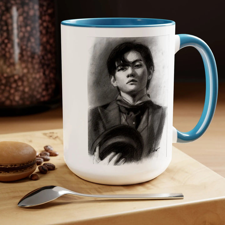 Rainy Day Coffee or Tea with V Coffee Mugs, 15oz Printify - Adam Benet Shaw