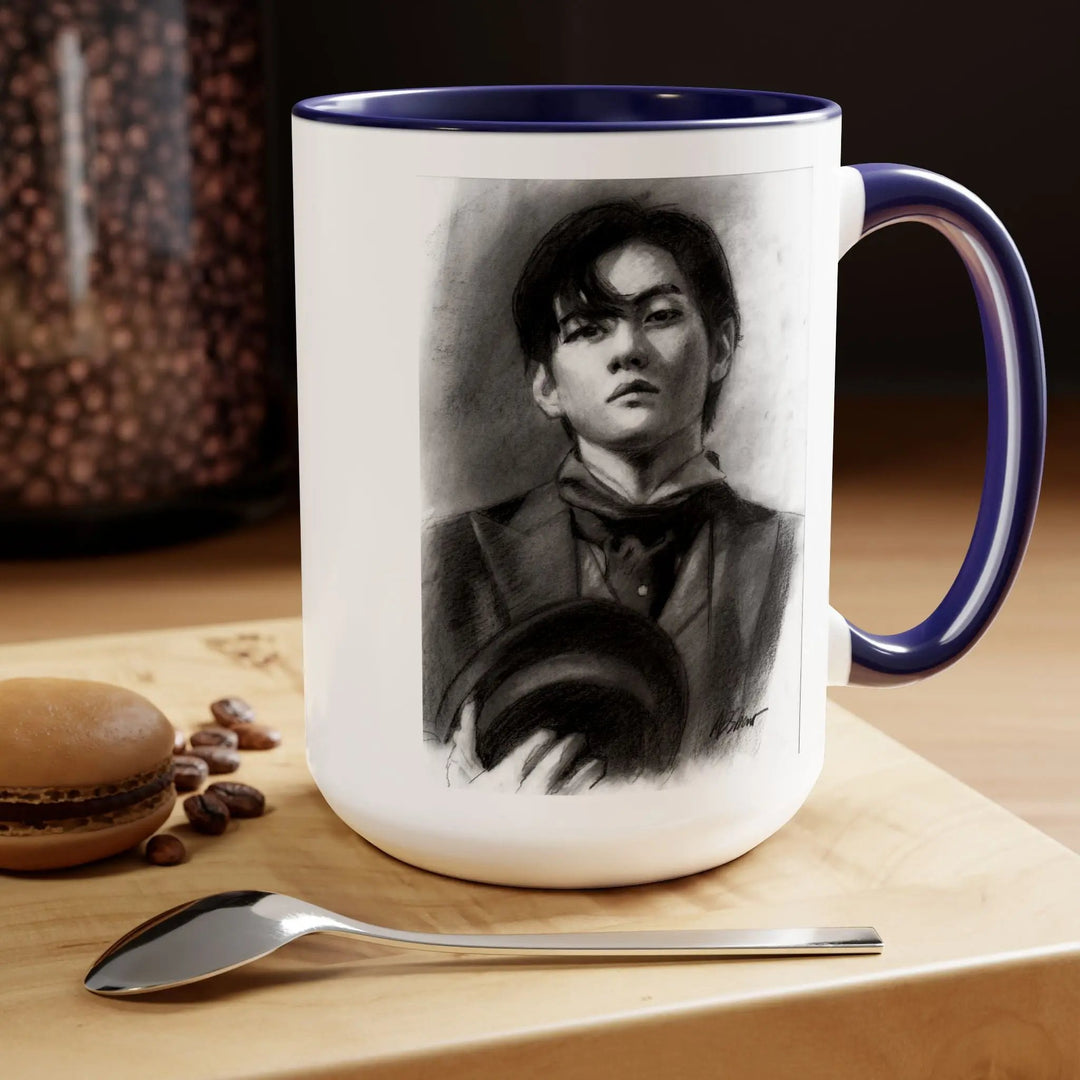 Rainy Day Coffee or Tea with V Coffee Mugs, 15oz Printify - Adam Benet Shaw