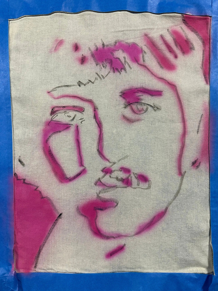 Custom airbrushed Ringo Starr design in progress 2