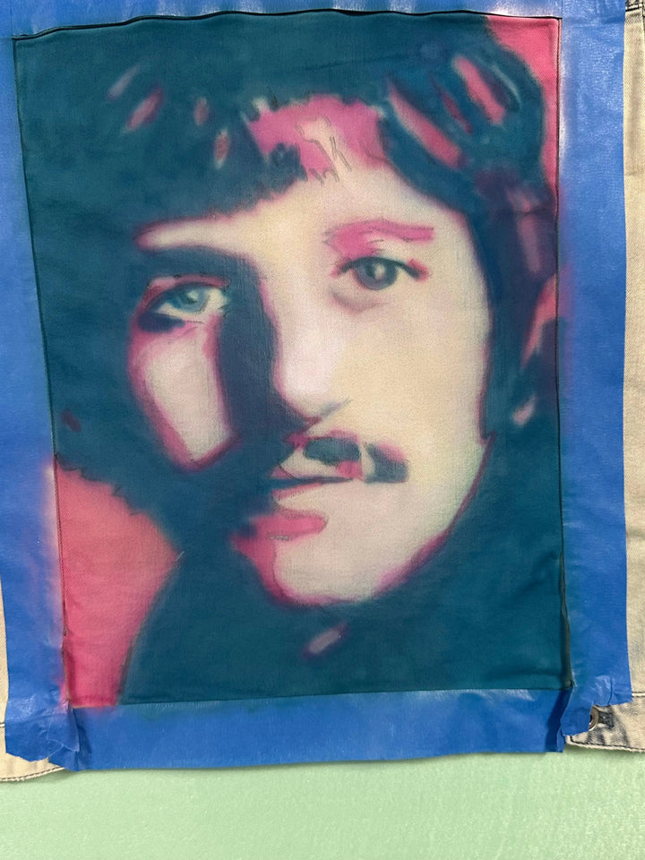 Custom airbrushed Ringo Starr design in progress 4