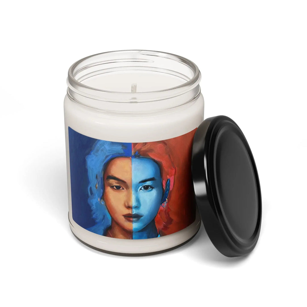 Soy Candle, SUGA BTS Min Yoongi Kpop Handpainted Christmas Gift, AugustD D-Day Futures - Okay, 9oz Candle, Aromatherapy, Home Fragrance, Printify - Adam Benet Shaw