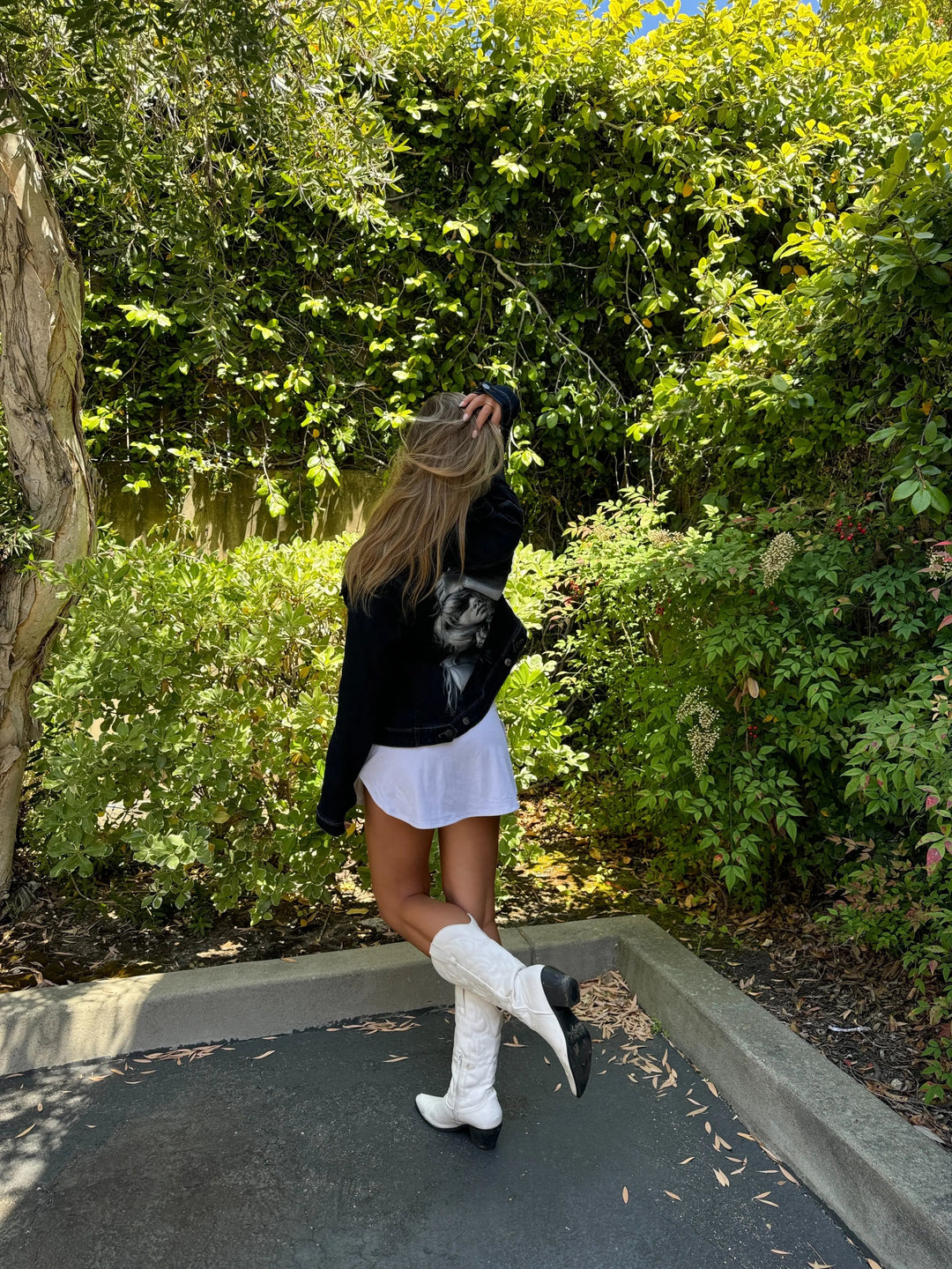 Taylor Swift Tortured Poets Denim Jacket – Hand-Painted “TTPD” Era Fan Art Pop Brush - Adam Benet Shaw