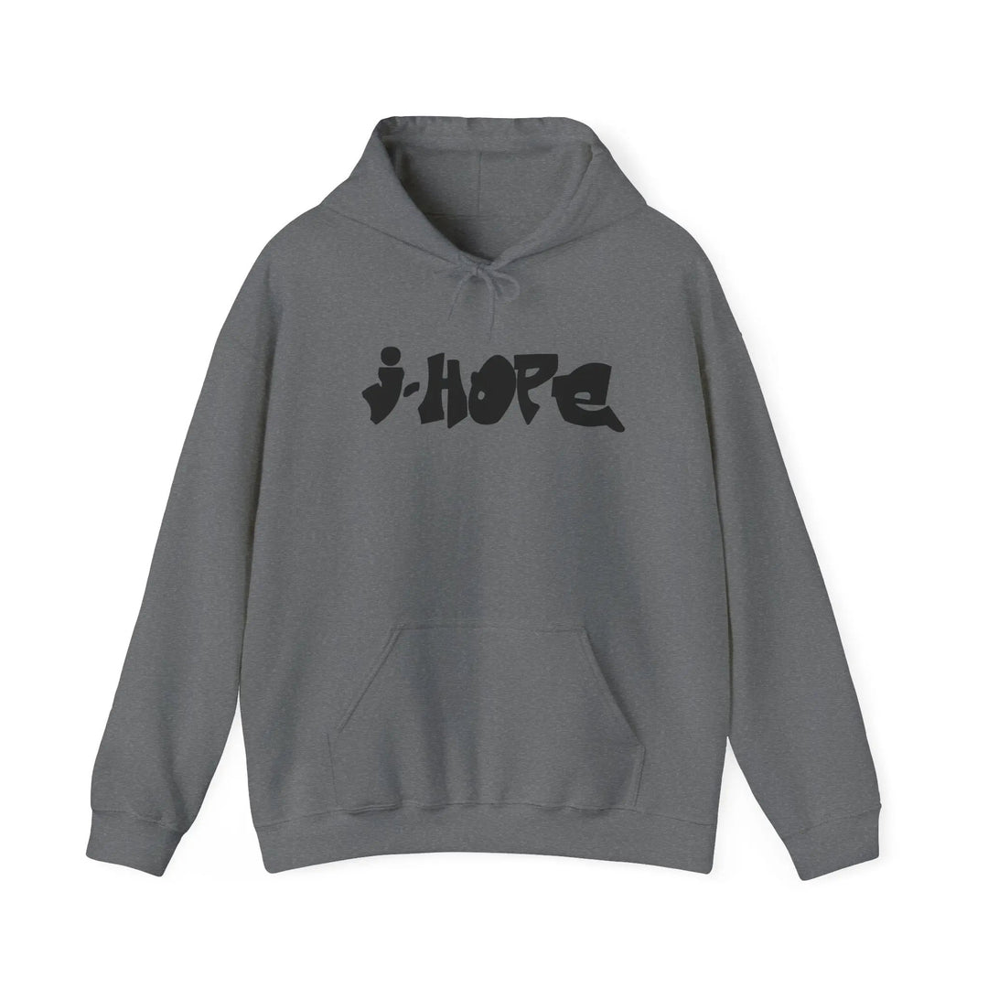 Trendy Unisex Hooded Sweatshirt with j-HOPE Design - Perfect for Concerts & Casual Wear Printify - Adam Benet Shaw
