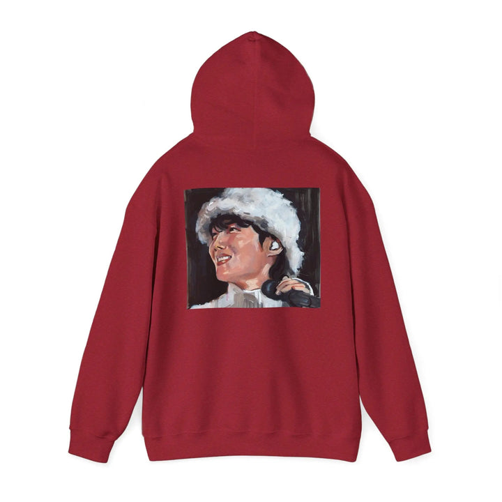 Trendy Unisex Hooded Sweatshirt with j-HOPE Design - Perfect for Concerts & Casual Wear Printify - Adam Benet Shaw