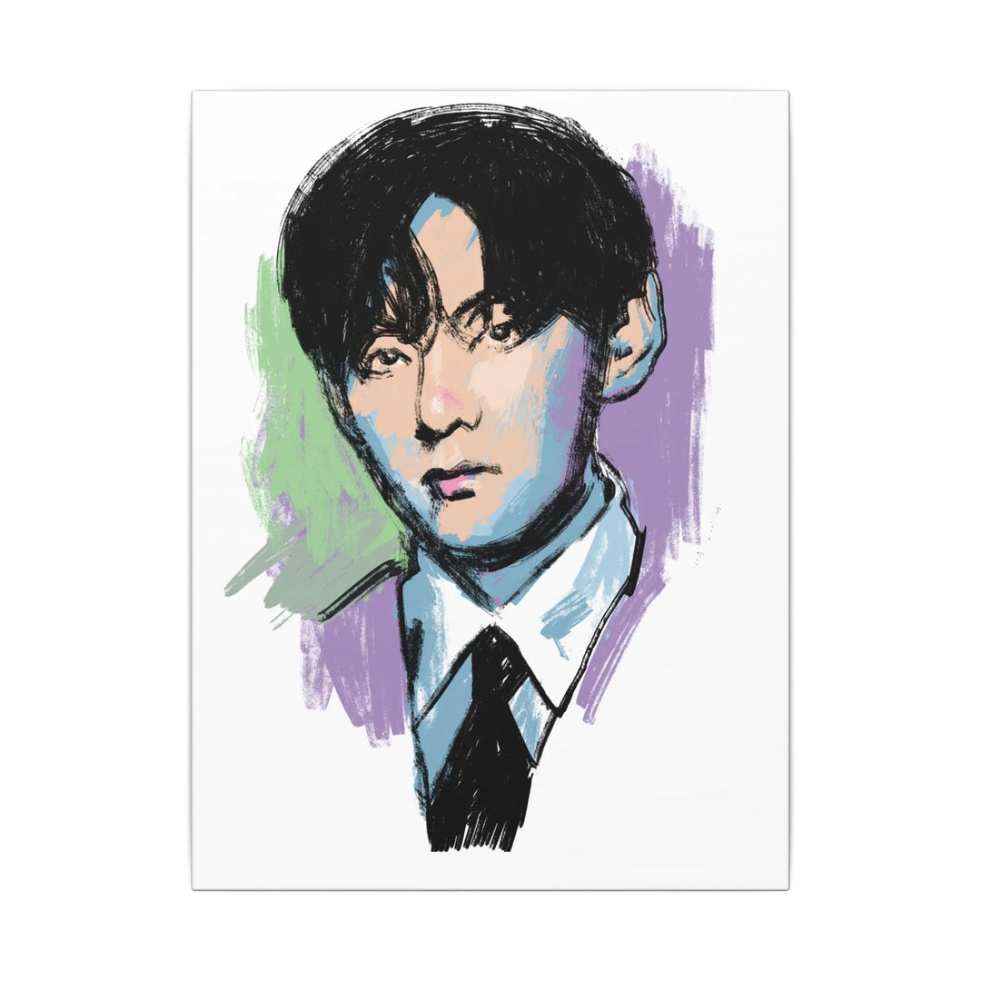 V of BTS Portrait Canvas print Printify - Adam Benet Shaw